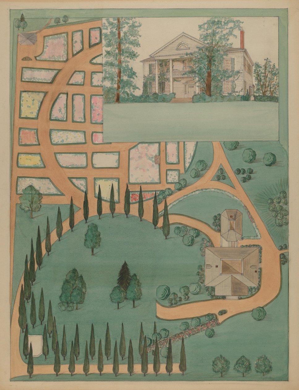 Jumel Konağı, c. 1936. by Virginia Richards