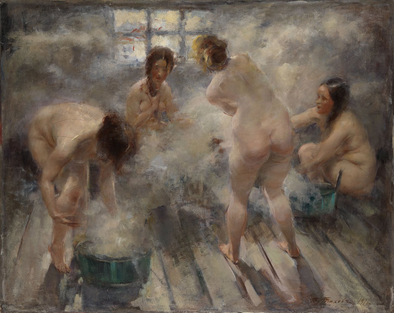 Bir Rus Banyasında, 1916 by Vitali Gavrilovich Tikhov