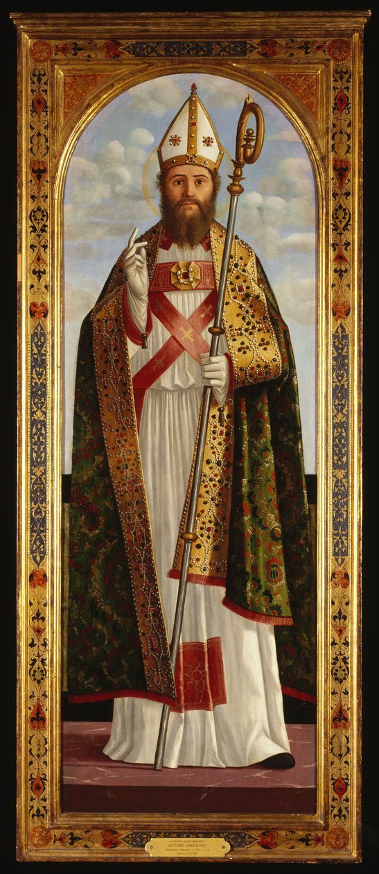 Bir Piskopos Aziz Nimet by Vittore Carpaccio
