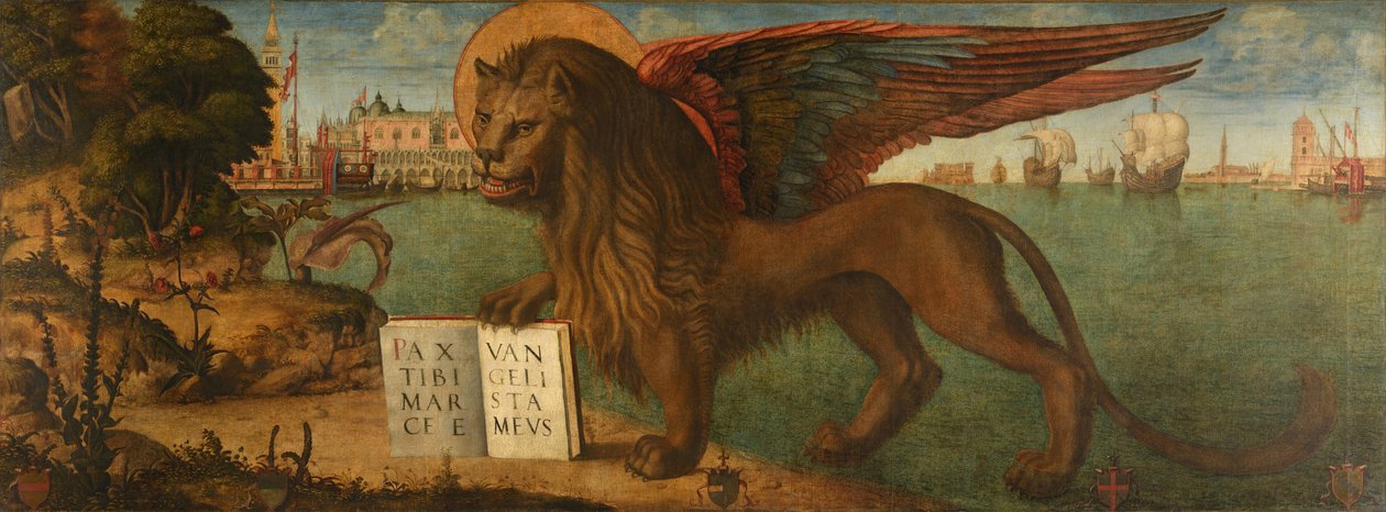 Aslan yürüyen ve gidiyor by Vittore Carpaccio