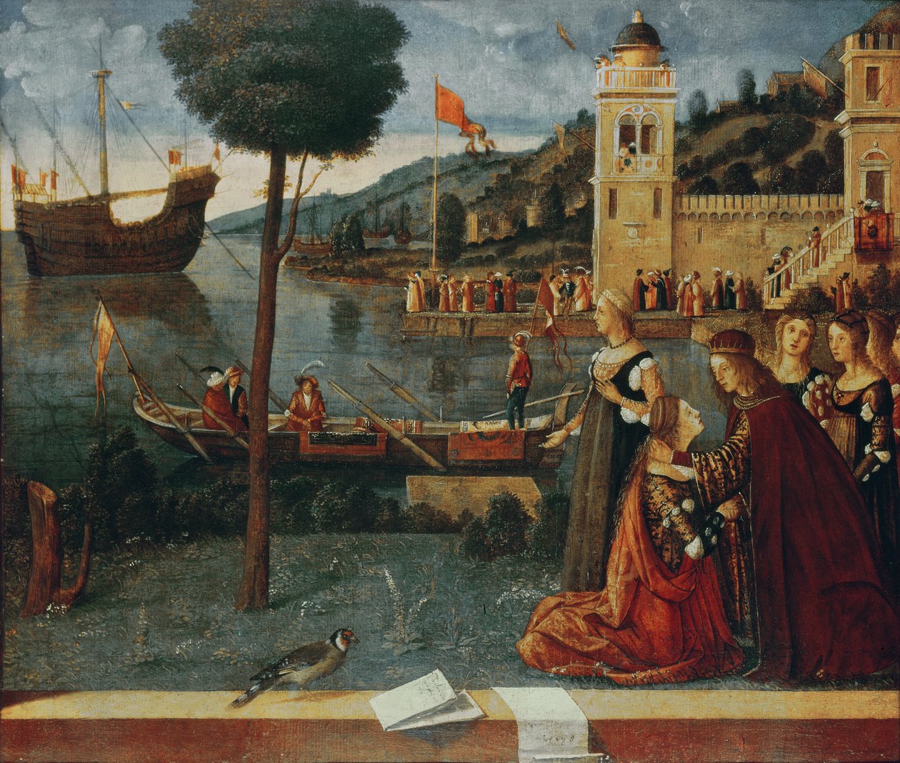 St.Ursula babasından izin alıyor, c.1500 by Vittore Carpaccio