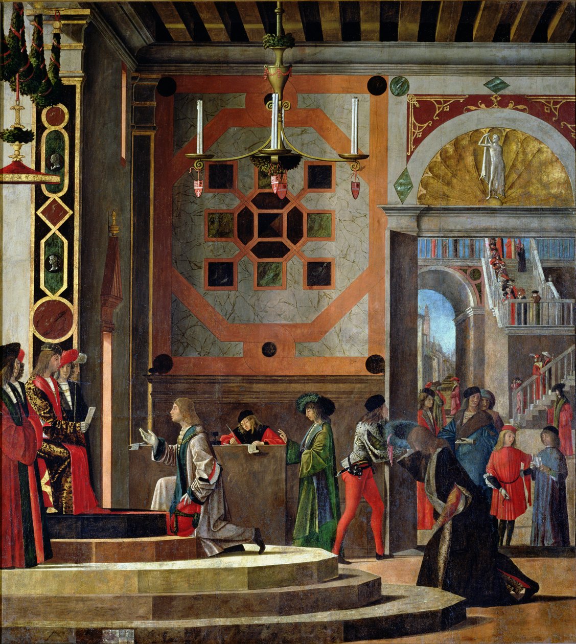 İngiliz Büyükelçilerinin St. Ursula döngüsünden Ayrılışı, 1498 by Vittore Carpaccio