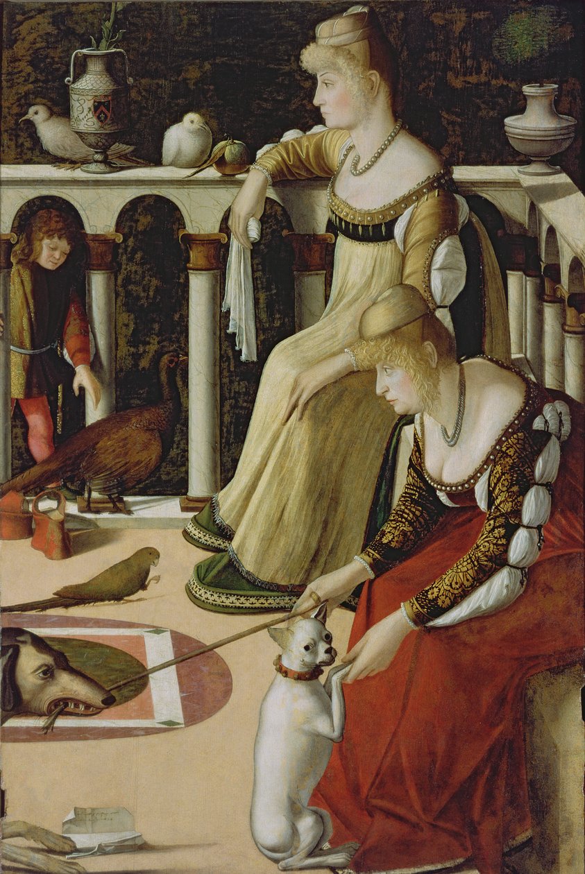 İki Venedikli Bayan (panel) by Vittore Carpaccio
