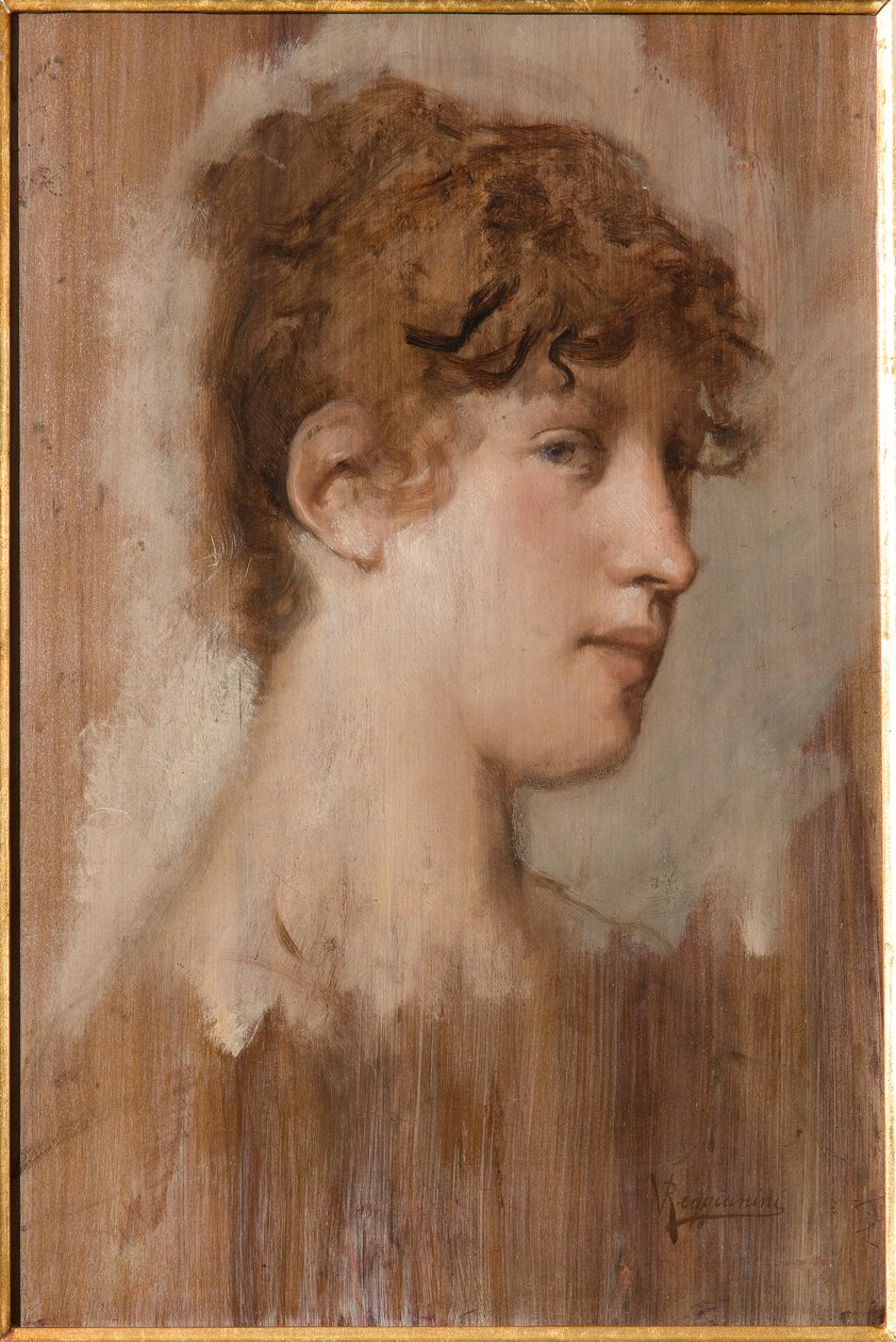 Kızın Yüzü (yağlı boya tablo) by Vittorio Reggianini