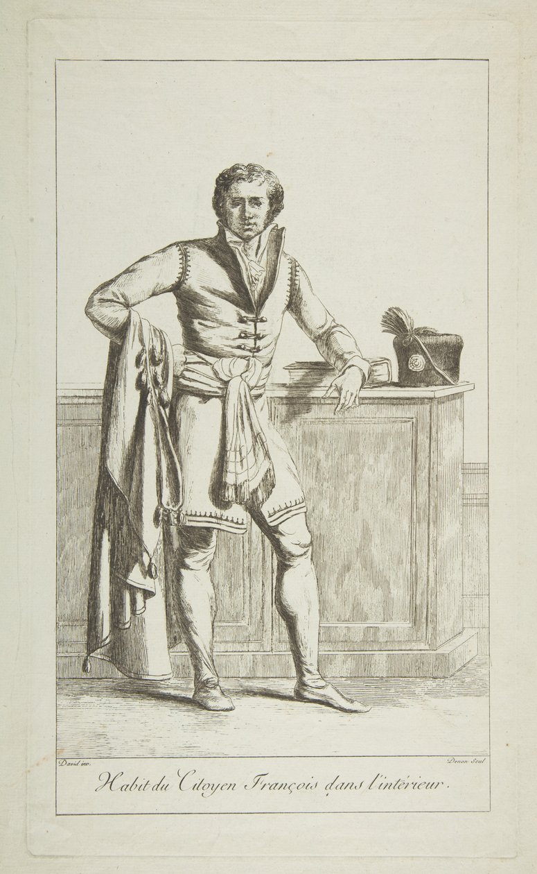 Fransız Vatandaşının İç Kıyafetleri, 1794. by Vivant Denon