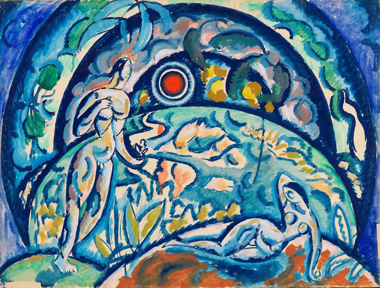 Adem ve Havva, 1910-1911. by Daniel Vladimir Baranoff Rossine