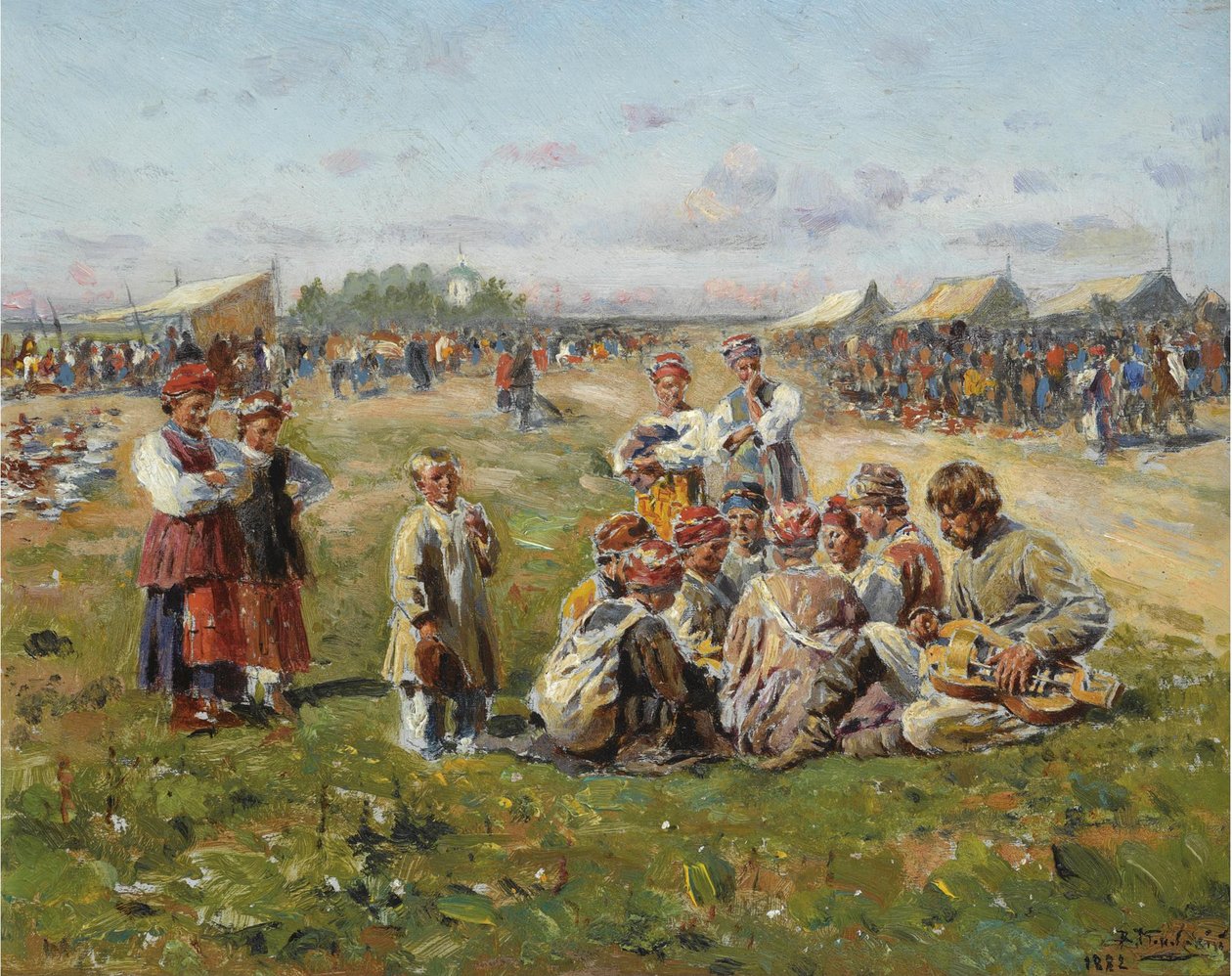 Köy Fuarı, 1882 by Vladimir Egorovic Makovsky
