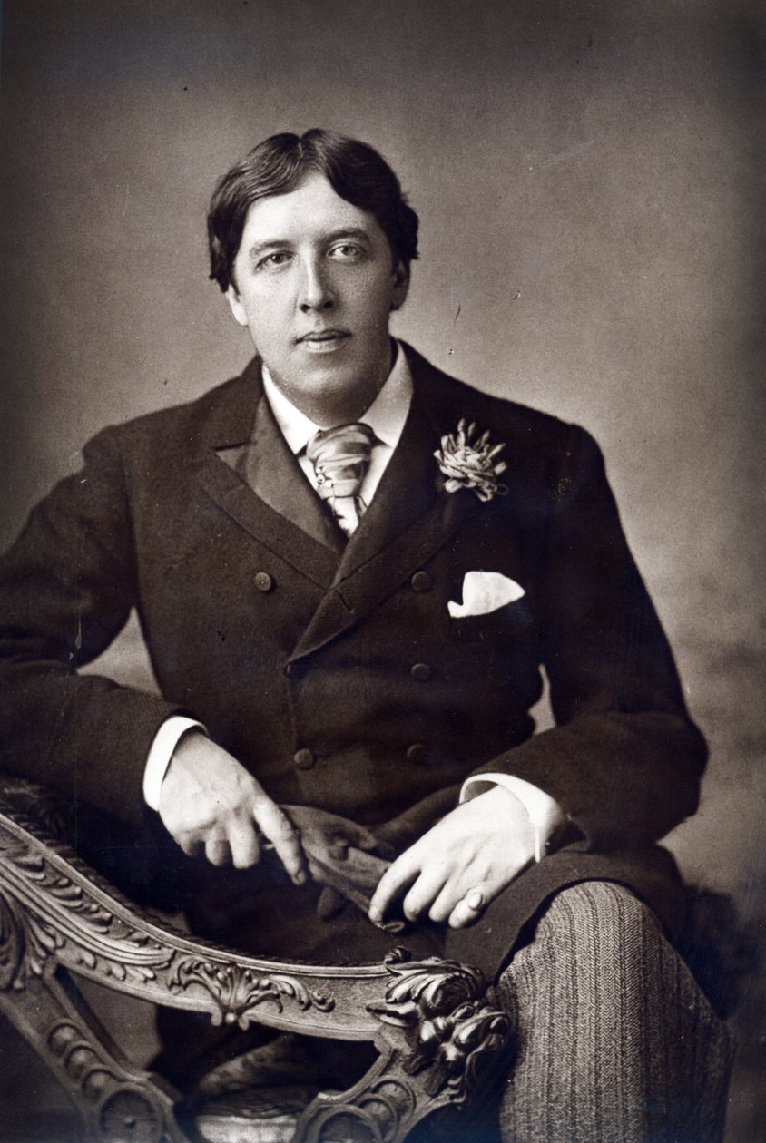 Oscar Wilde, 1889 (karbon baskılı fotoğraf) by William and Daniel Downey