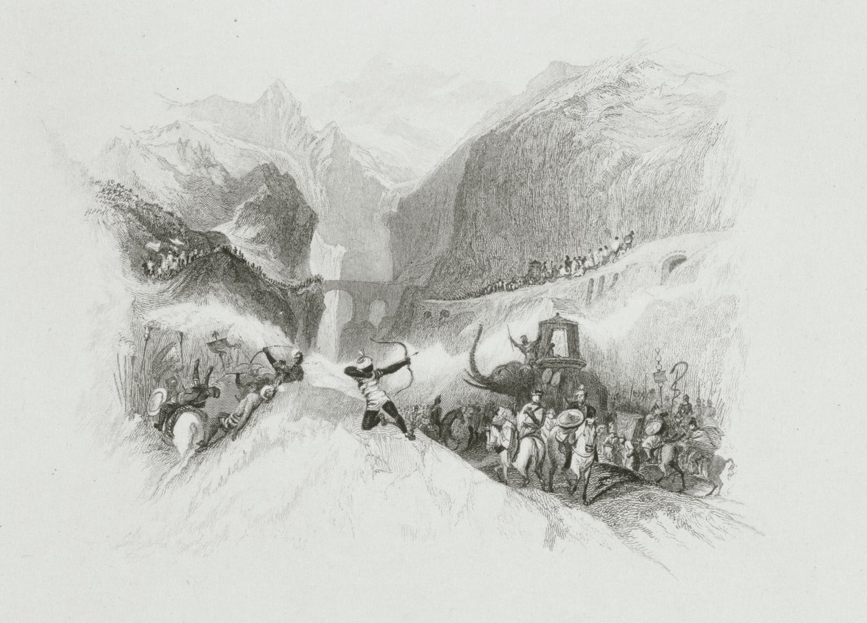 Hannibal (MÖ 247-183) Alpleri Geçerken by W.R. Smith