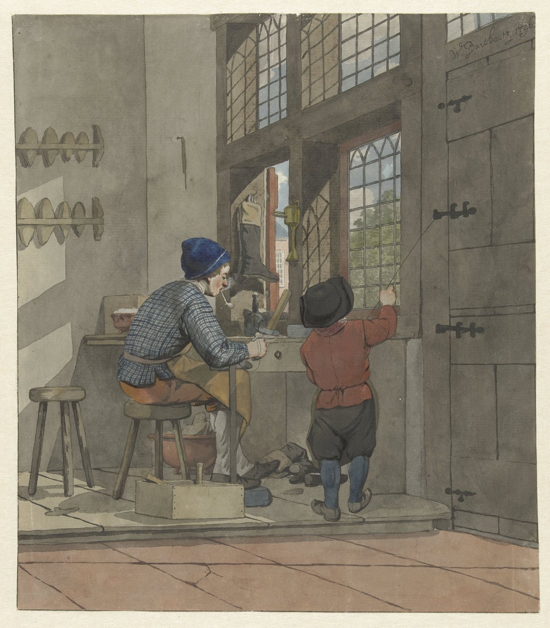 Kendi atölyesinde kunduracı by W. Barthautz