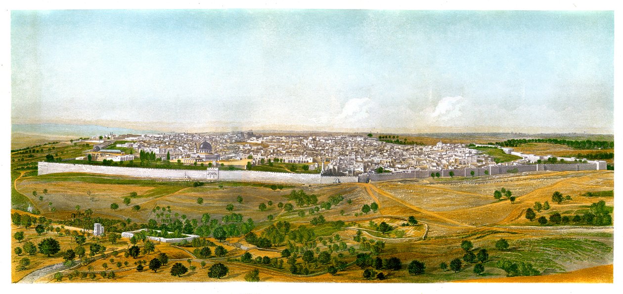 Kudüs Panoraması, c1870. by W. Dickens
