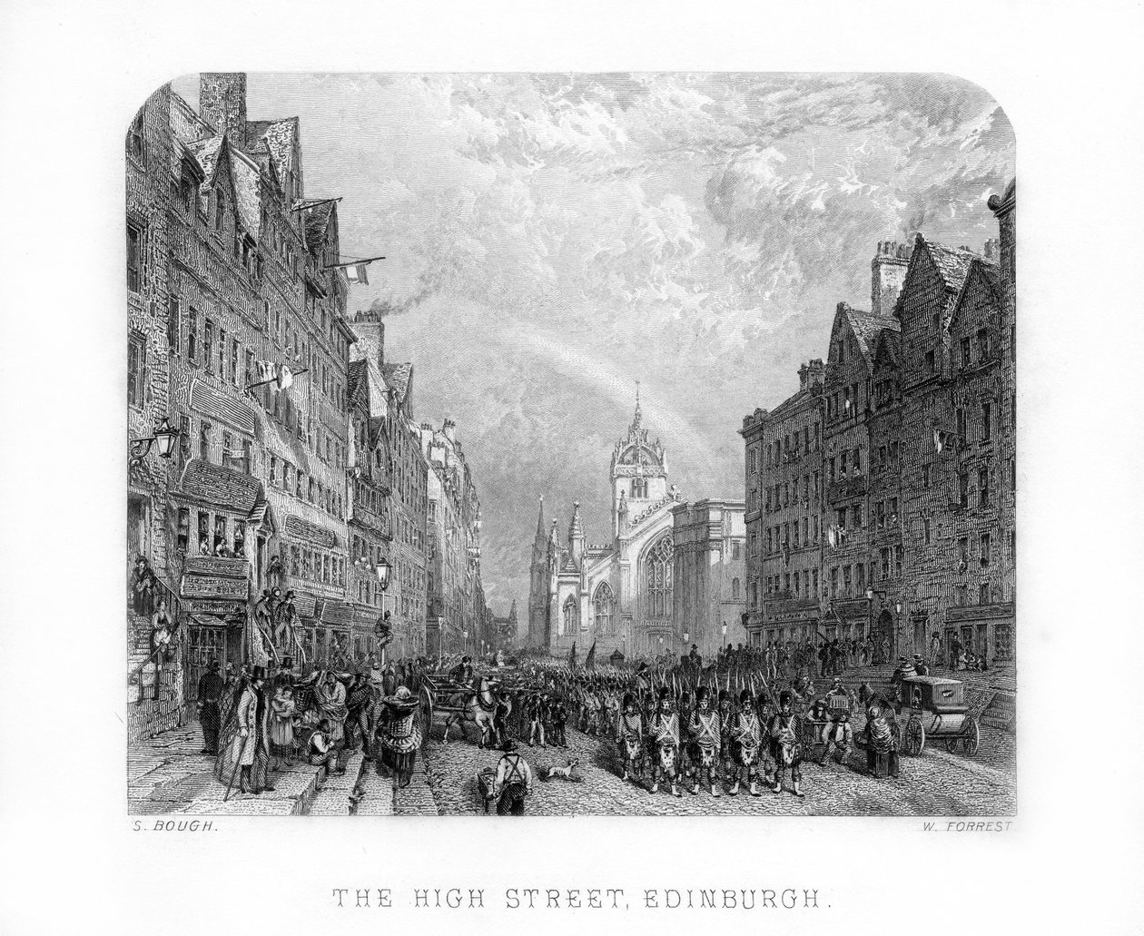 High Street, Edinburg, 1870. by W. Forrest