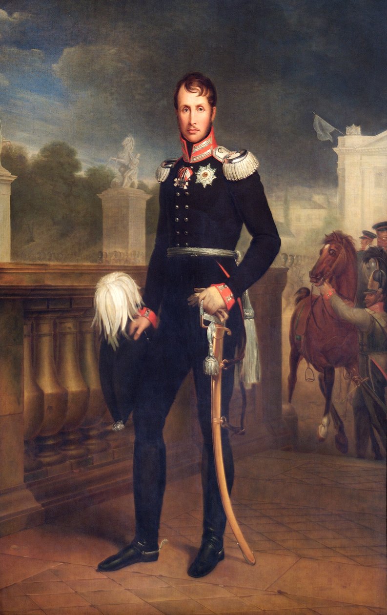 Frederick William III (tuval üzerine yağlıboya) by W. Herbig