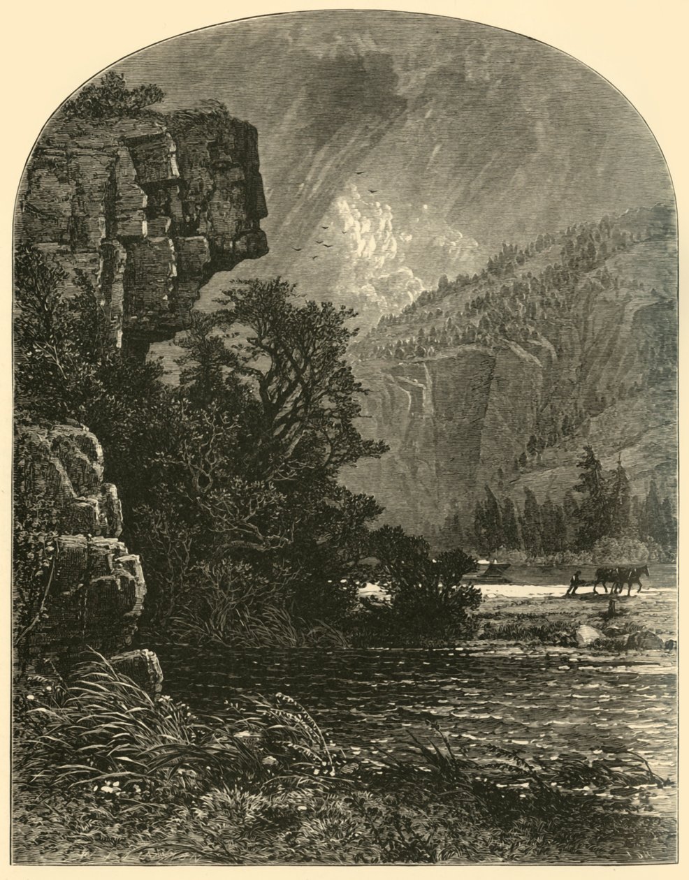 "Profil Kayası", 1874. by W. J. Linton