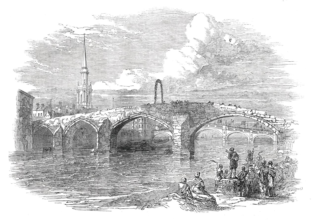 Ayr Brigs, 1844. by W. J. Linton