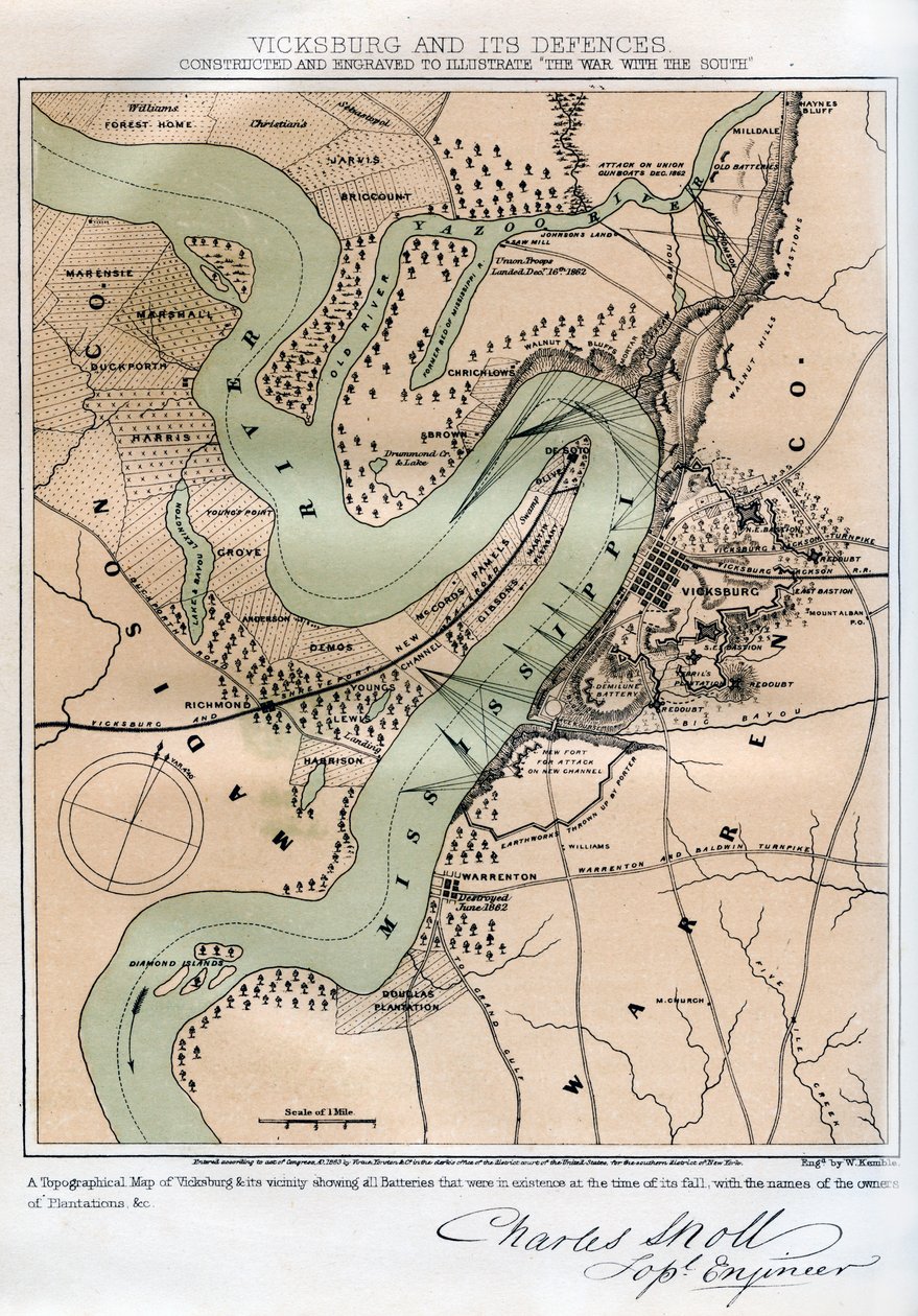 Vicksburg, Mississippi ve savunmaları, 1862-1867. by W Kemble