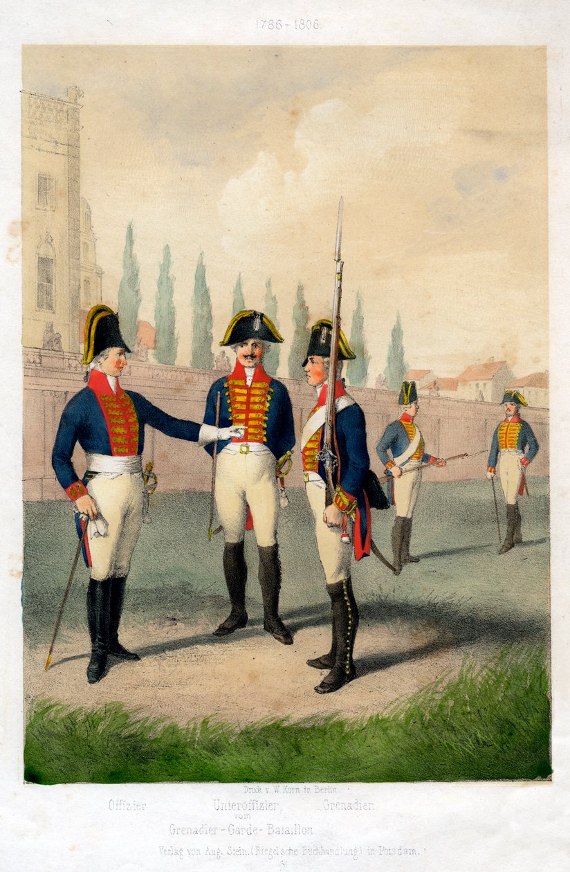 Grenadier muhafız taburu, 1786-1806 19. yüzyıl. by W Korn