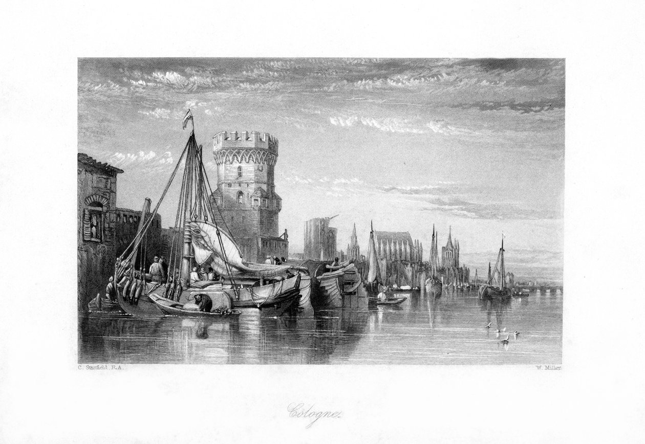 Köln, Almanya, 19. yüzyıl. by W. Miller