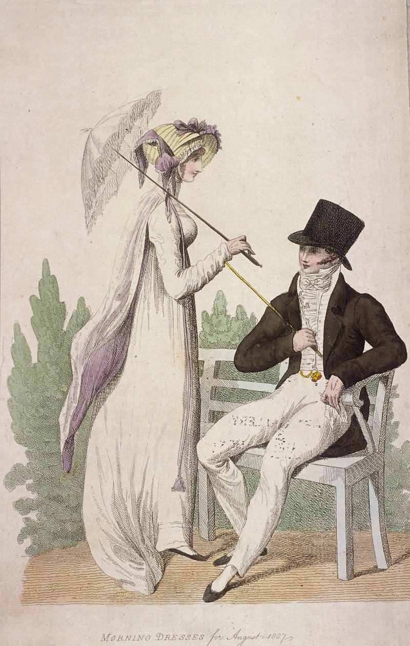 Ağustos 1807 için sabah elbiseleri by W Read