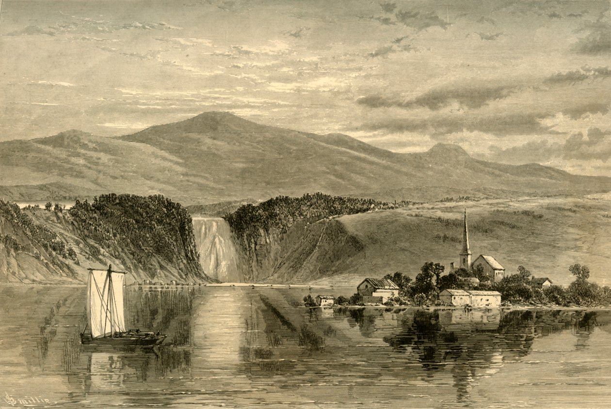 "Montmorency Şelaleleri", 1874. by W. Roberts