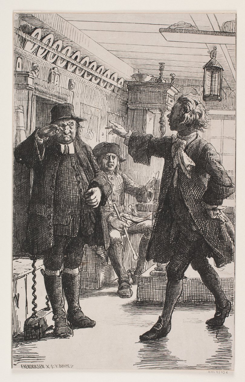 Erasmus Montanus ve Per Degn by Waldemar Bøhme