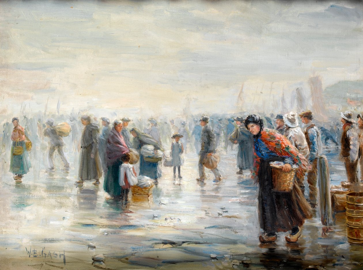 Islak bir günde kalabalık by Walter Bonner Gash