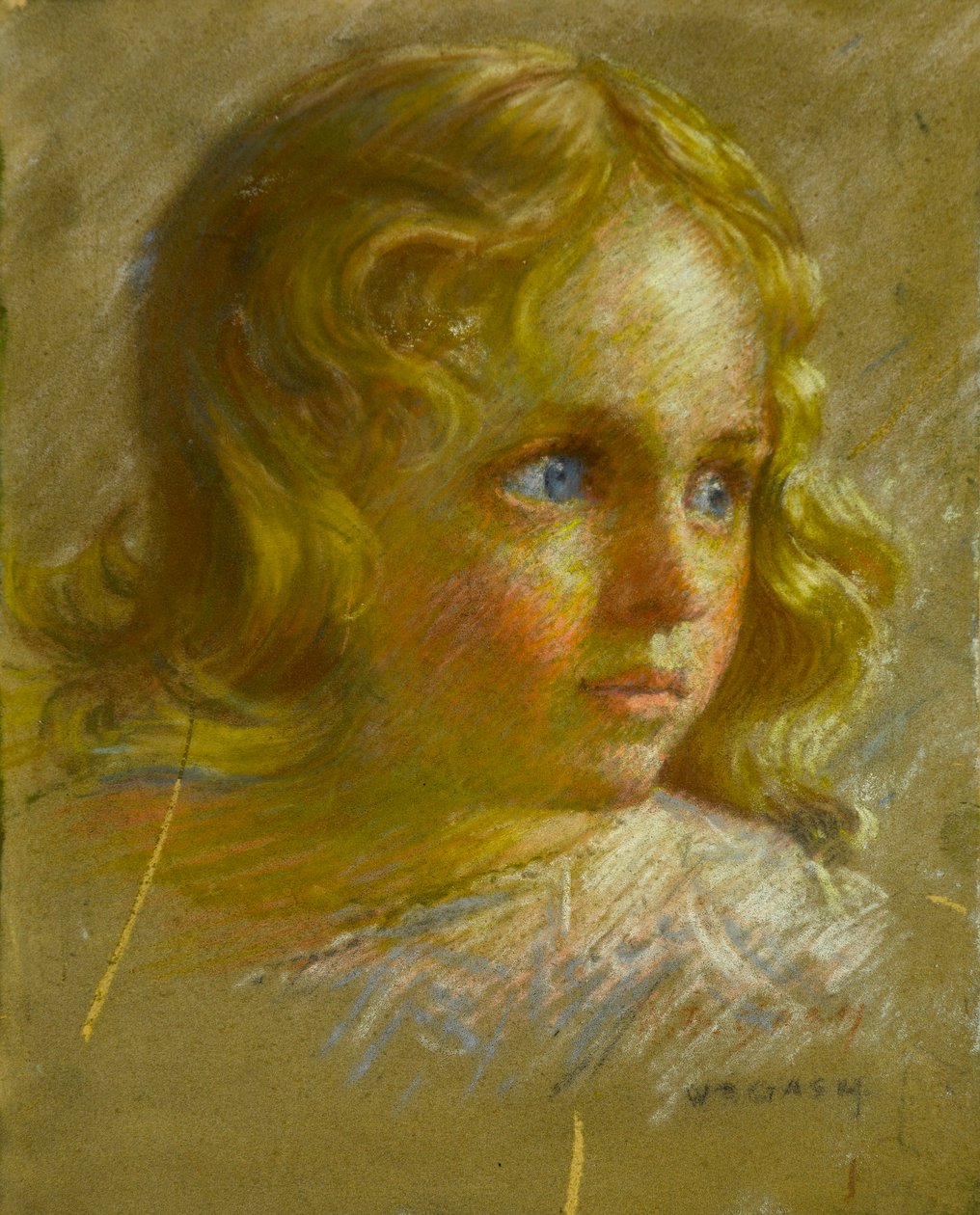 genç bir kızın portresi by Walter Bonner Gash