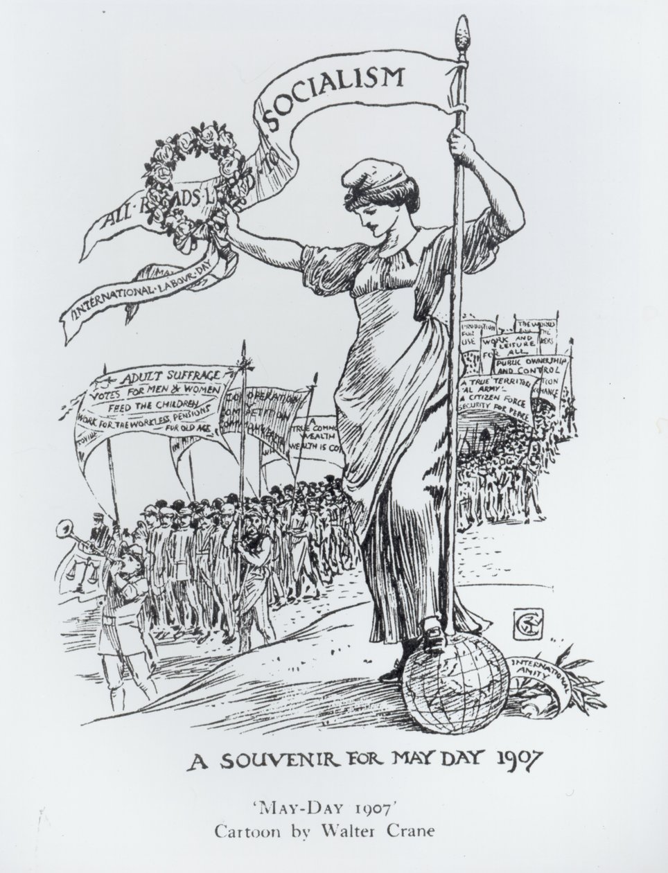 1 Mayıs 1907 (kalem ve mürekkep) by Walter Crane