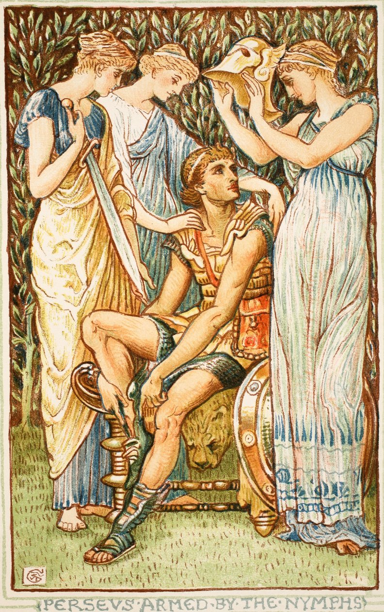 Periler tarafından silahlandırılan Perseus, Nathanial Hawthorne