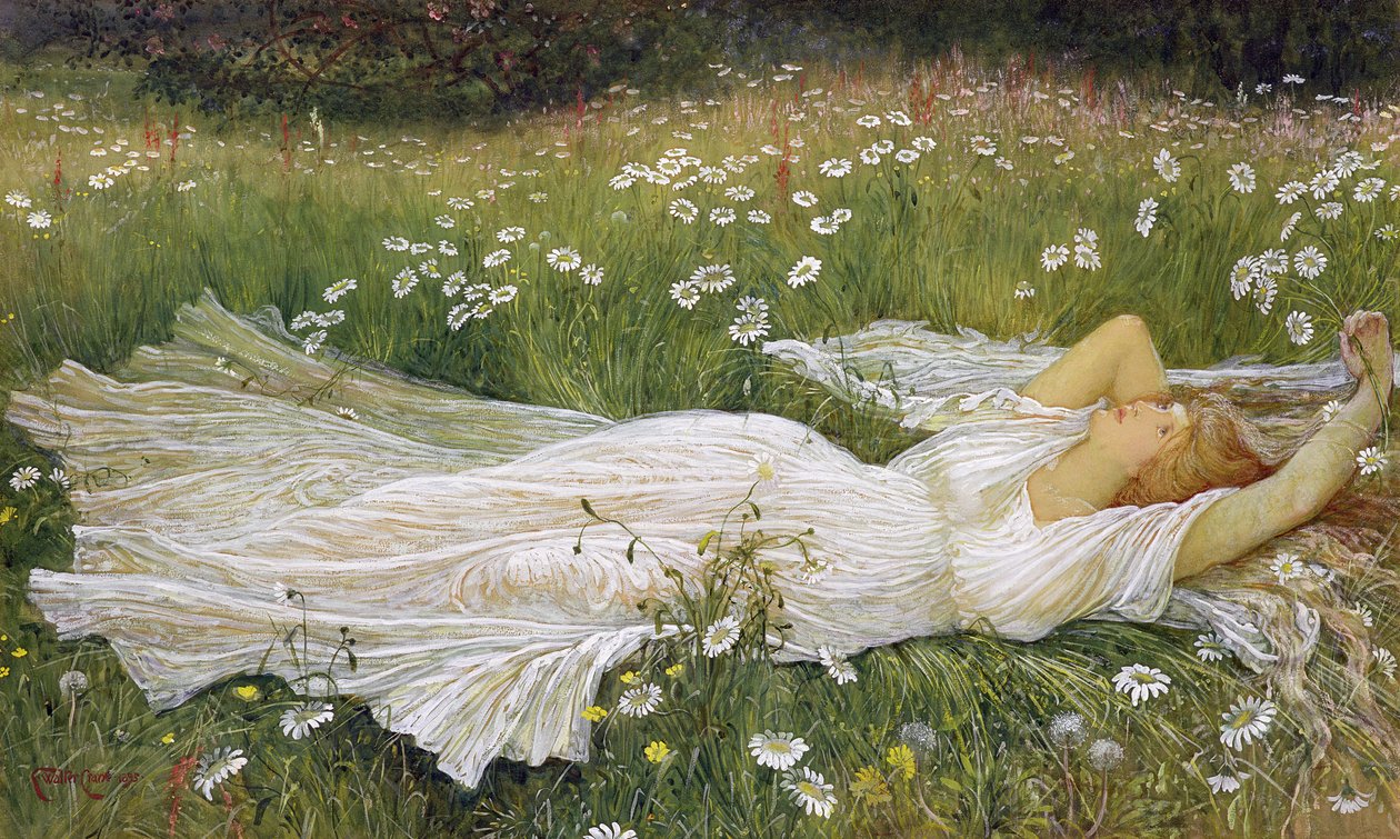 Yaz, 1895 (kağıt üzerine wc ve guaş) by Walter Crane