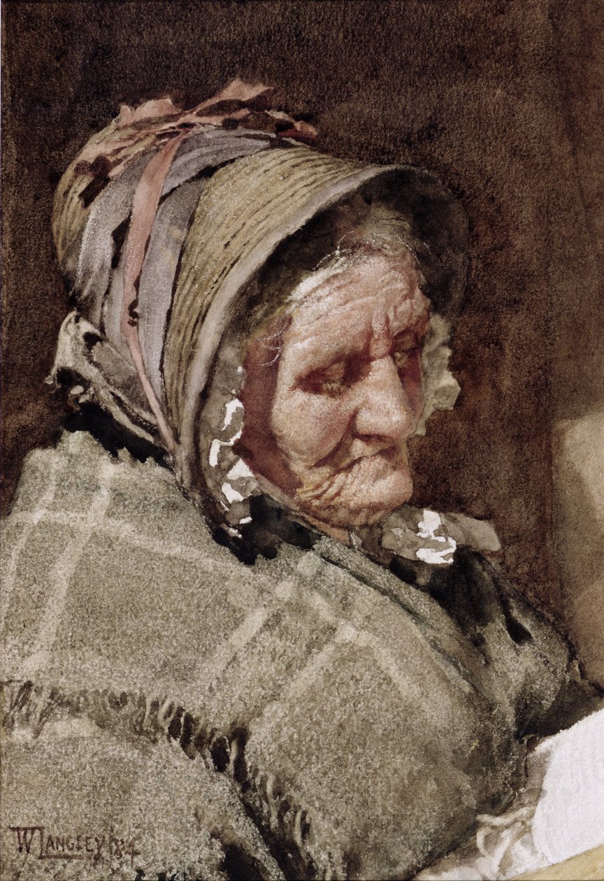 Newlyn Balık Karısı, 1894 by Walter Langley