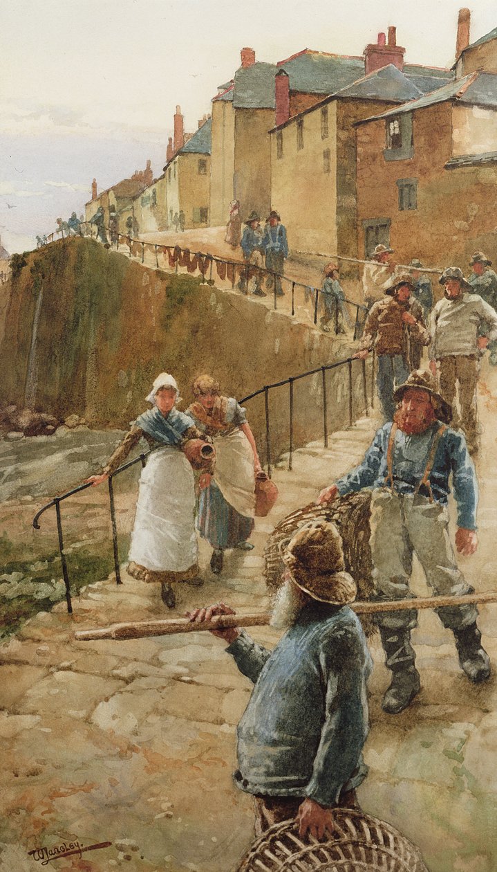 Rıhtım Kenarı, Newlyn by Walter Langley