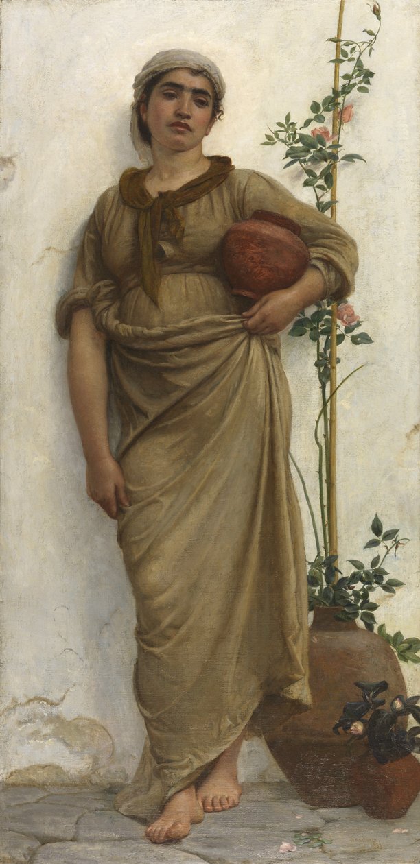 Napoliten Bir Çiçek Satıcısı, 1883 by Walter Maclaren