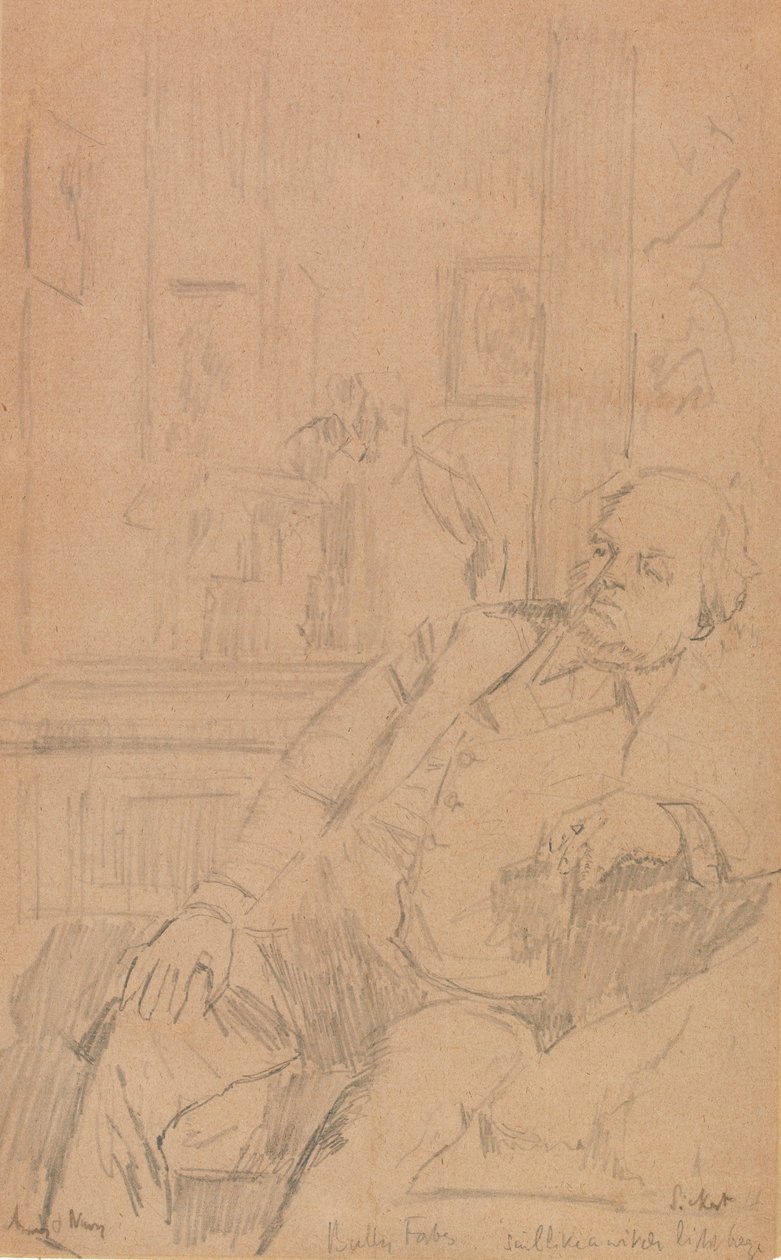 Bully Forbes (kağıt üzerinde grafit) by Walter Richard Sickert