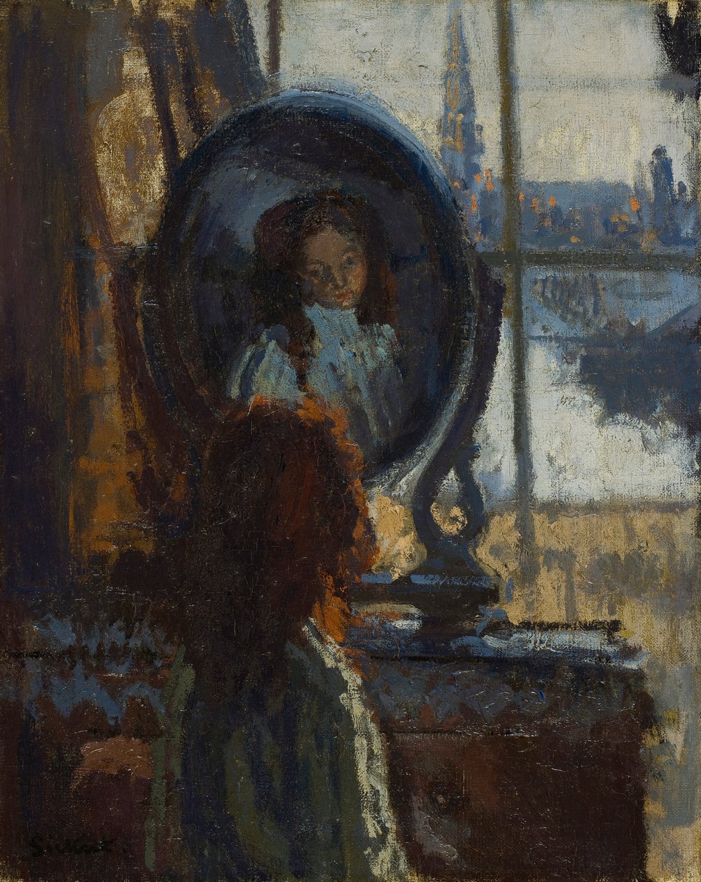Aynadaki kız, küçük Rachel, 1907 by Walter Richard Sickert