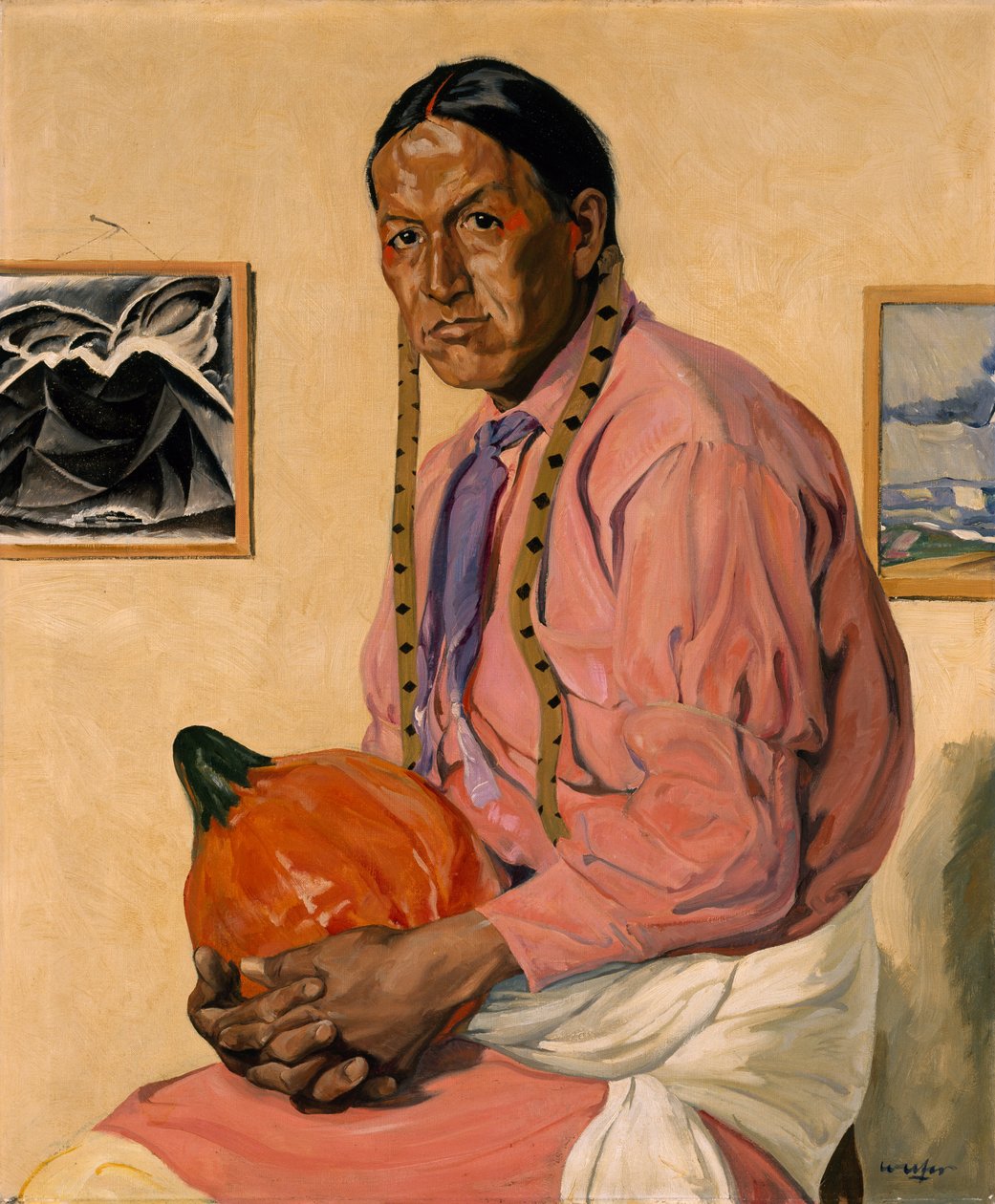 Balkabaklı Adam Portresi, c.1914-29 by Walter Ufer