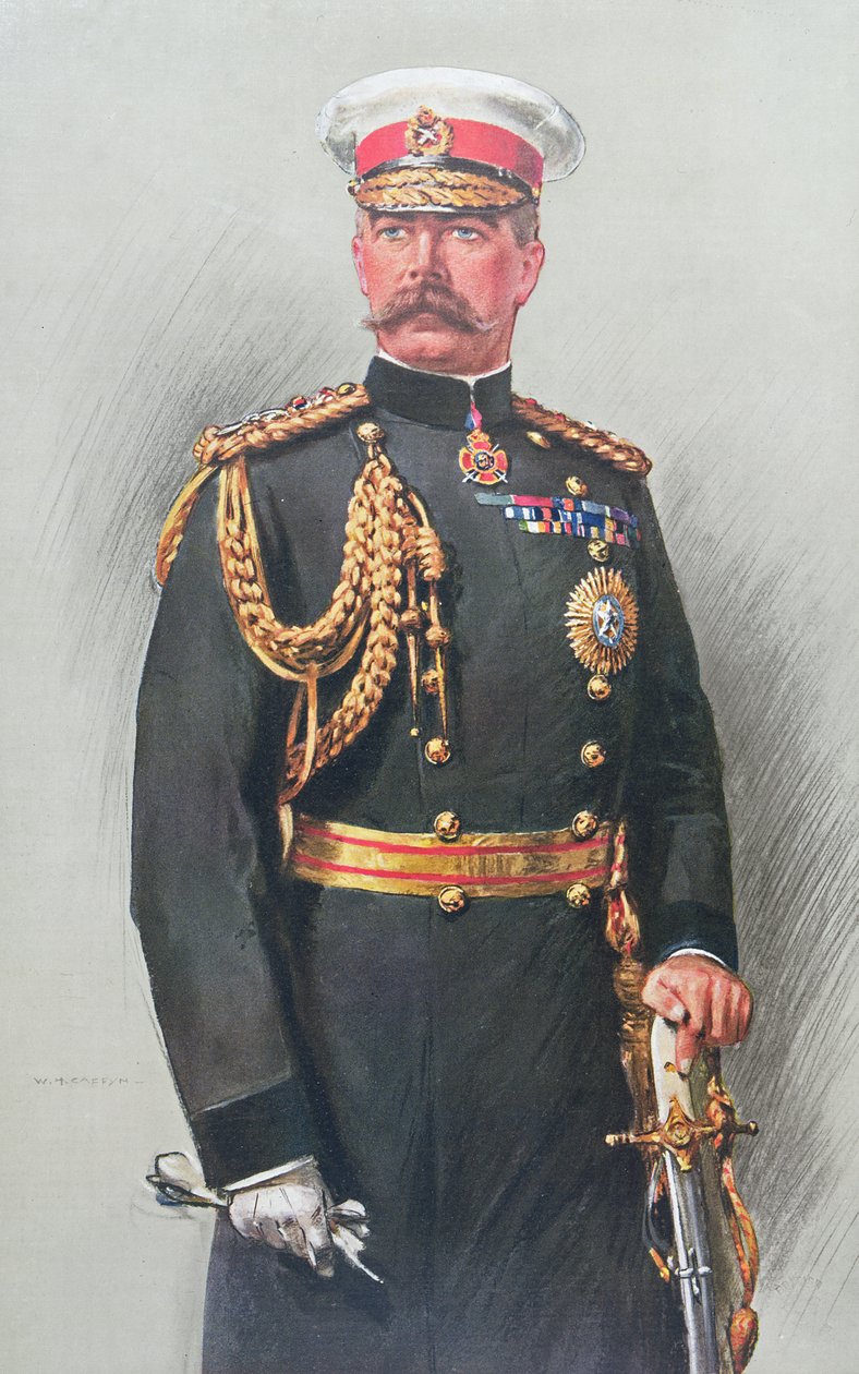 Hartum Vikontu Kitchener (renkli gravür) by Walter Wallor Caffyn