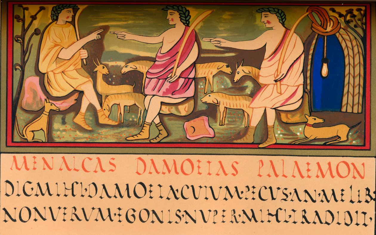 Menalcas, Damoetas ve Palaemon, 5. yüzyıl, 1849 by Walter