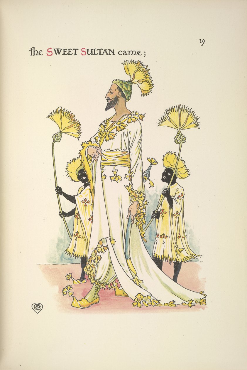 Düğün davetlilerinden bir padişah by Walter Crane
