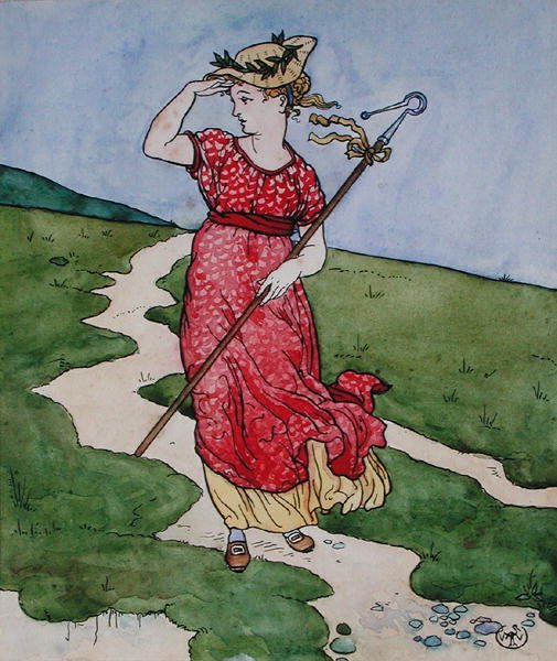 Küçük Bo-Peep (kağıt üzerinde gövde rengi) by Walter Crane