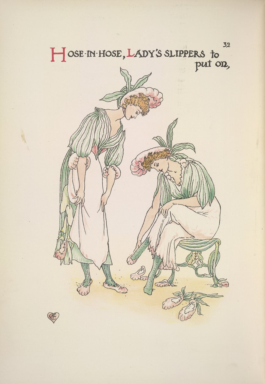 Terlik giyen iki bayan by Walter Crane