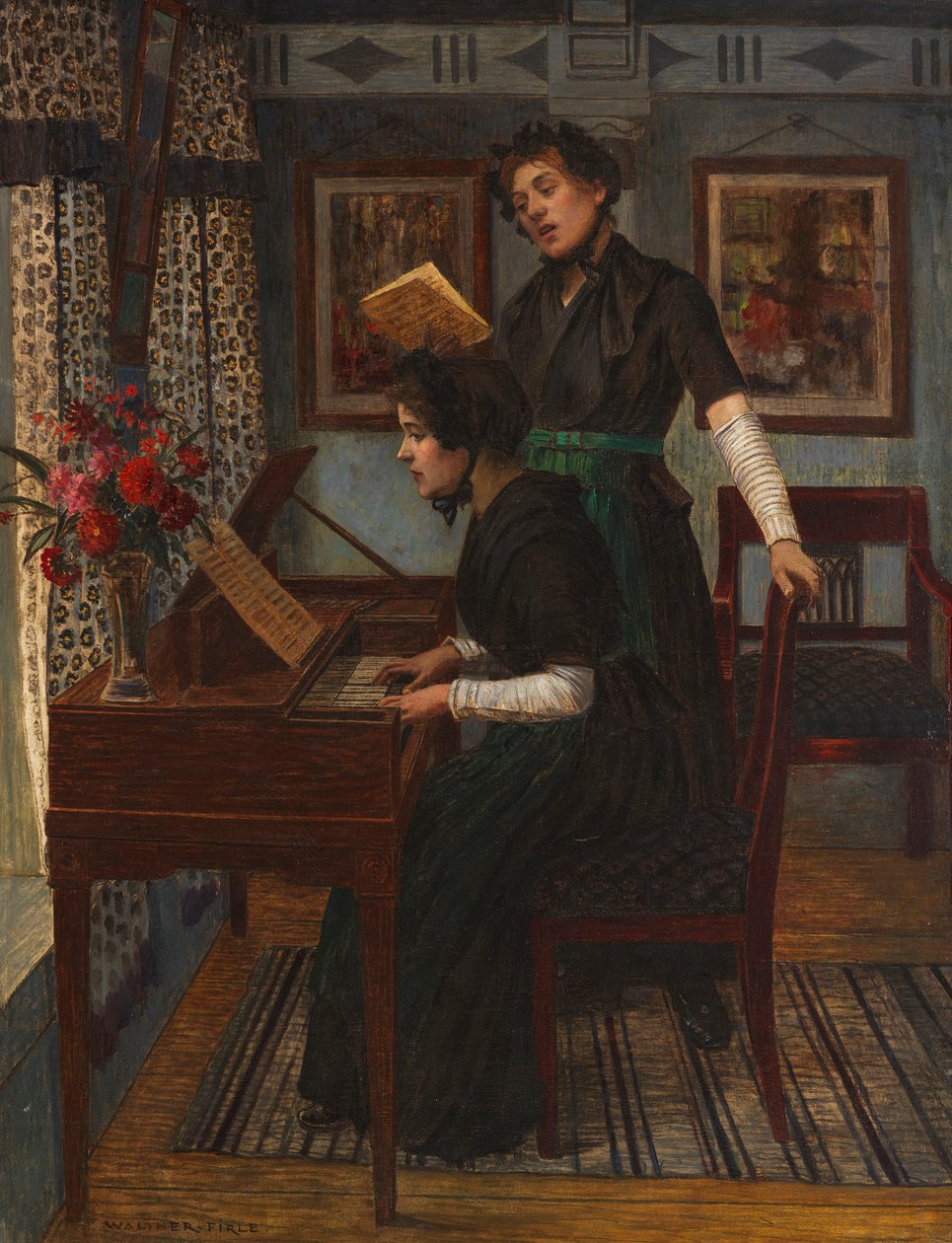 Müzik dersi, c. 1890. by Walter Firle