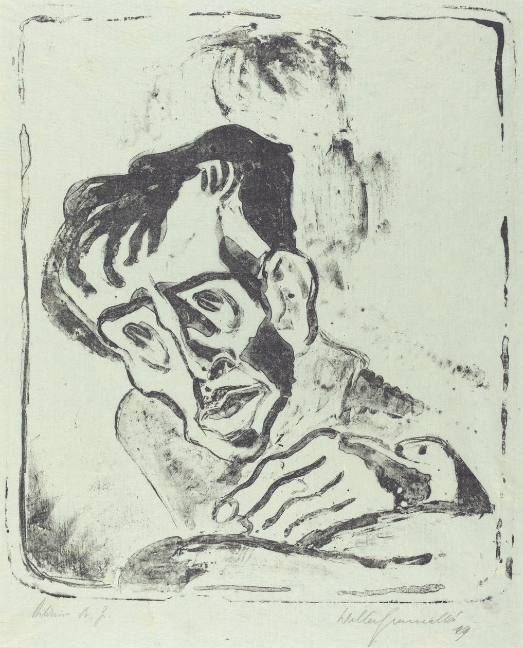 portre doktor Harika, 1919. by Walter Gramatte