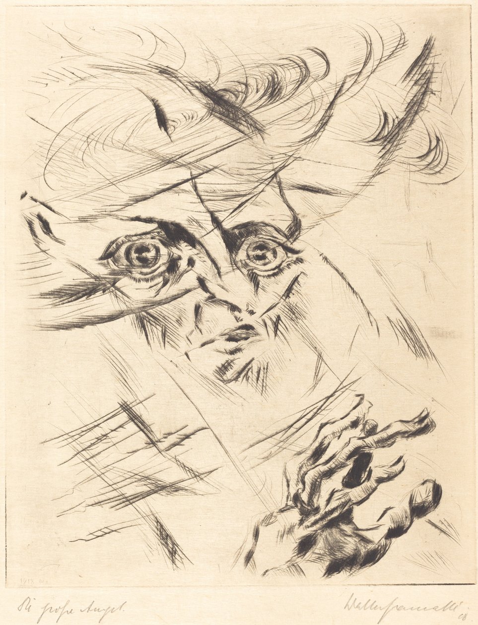 Die Grosse Angst Büyük Kaygı, 1918. by Walter Gramatte