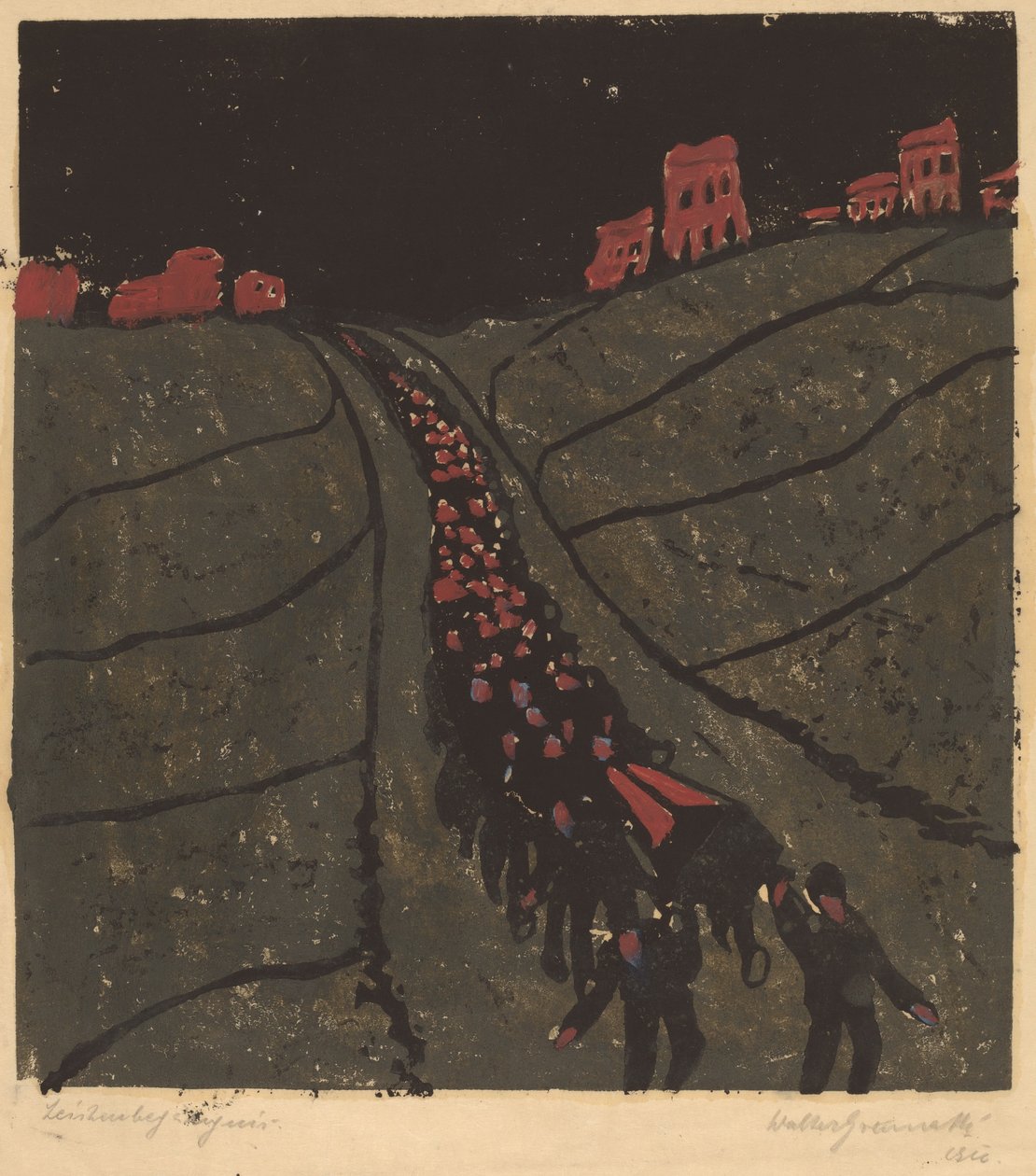 Cenaze Cenazesi, 1916. by Walter Gramatte