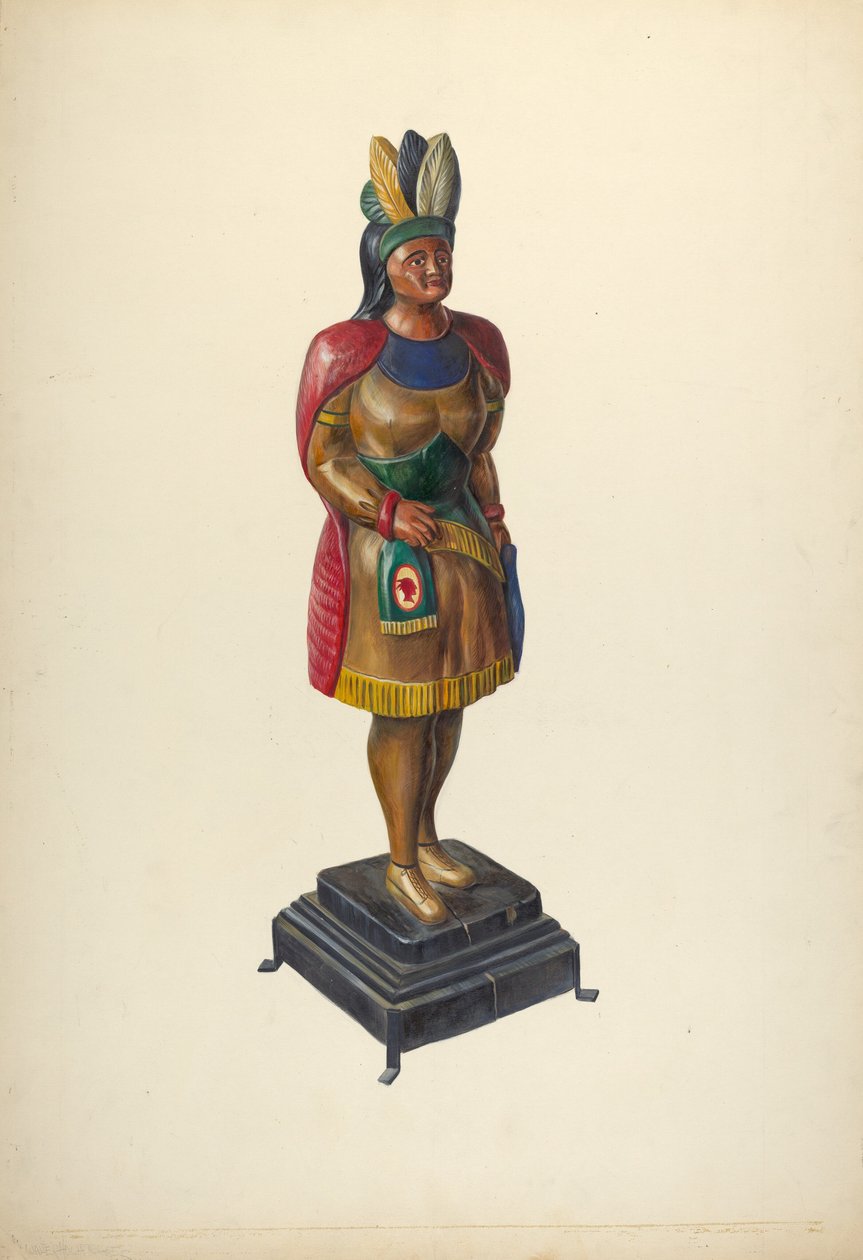Puro Mağazası Indian, c. 1937. by Walter Hochstrasser