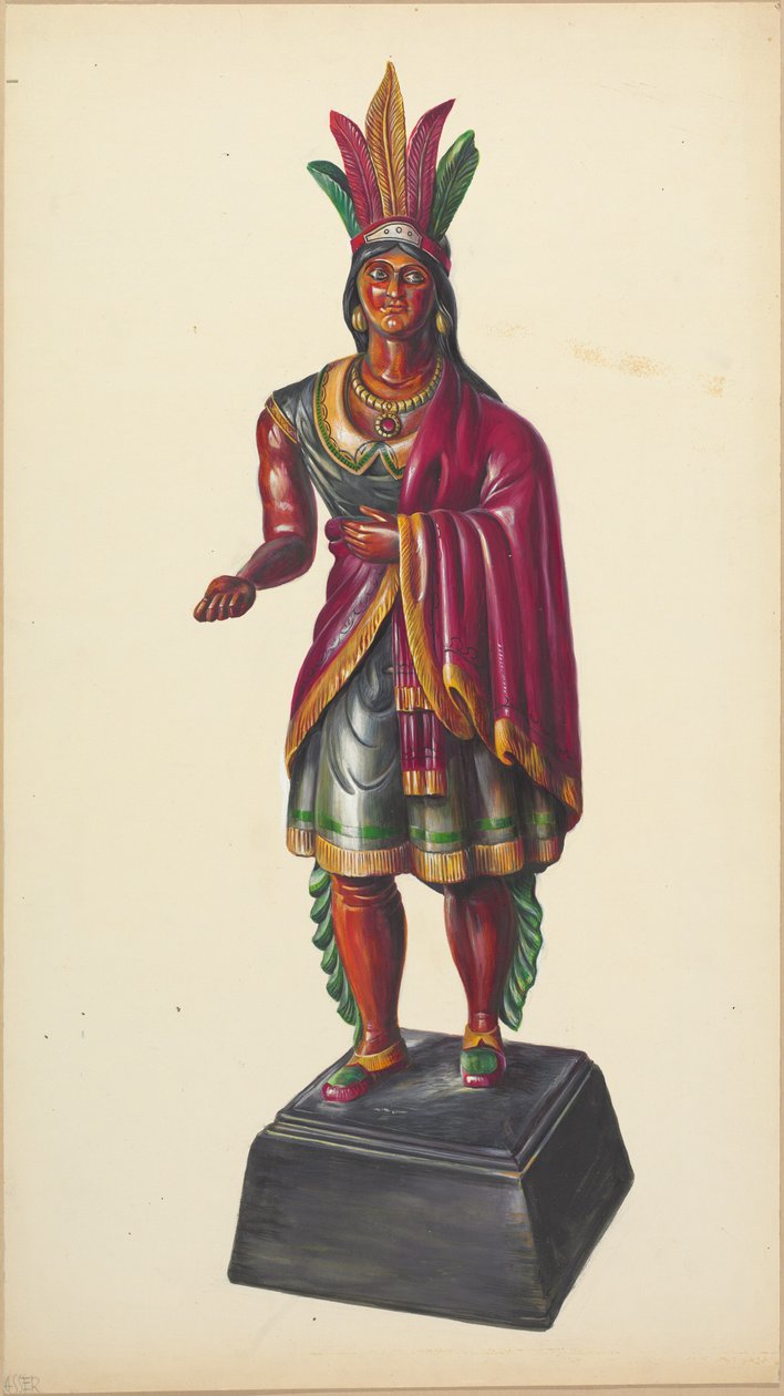 Puro Mağazası Indian, c. 1937. by Walter Hochstrasser