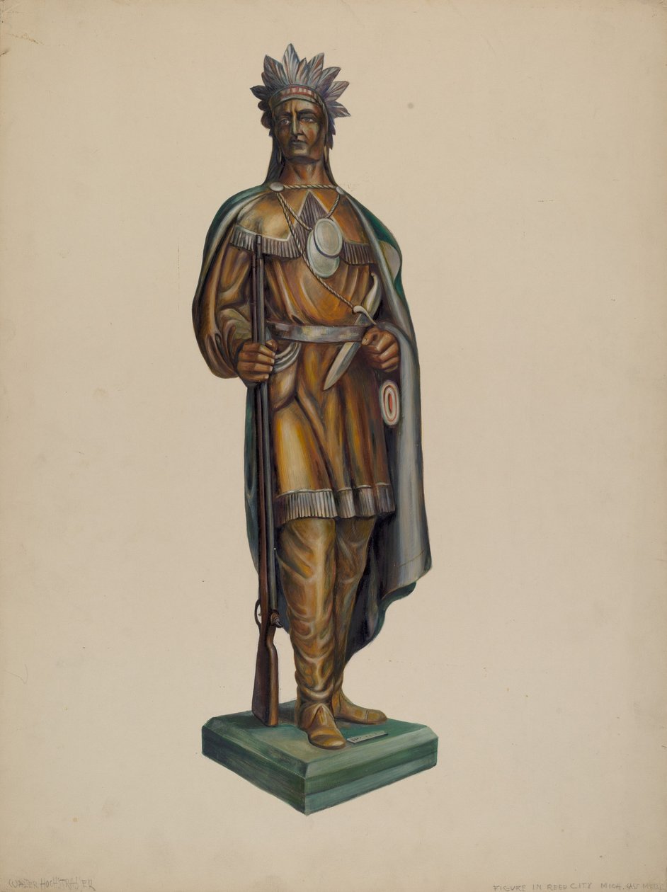 Puro Mağazası Indian, c. 1938. by Walter Hochstrasser