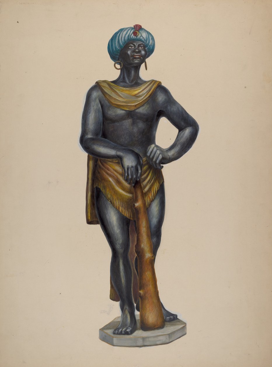 Nubian Köle Figürü, c. 1937. by Walter Hochstrasser