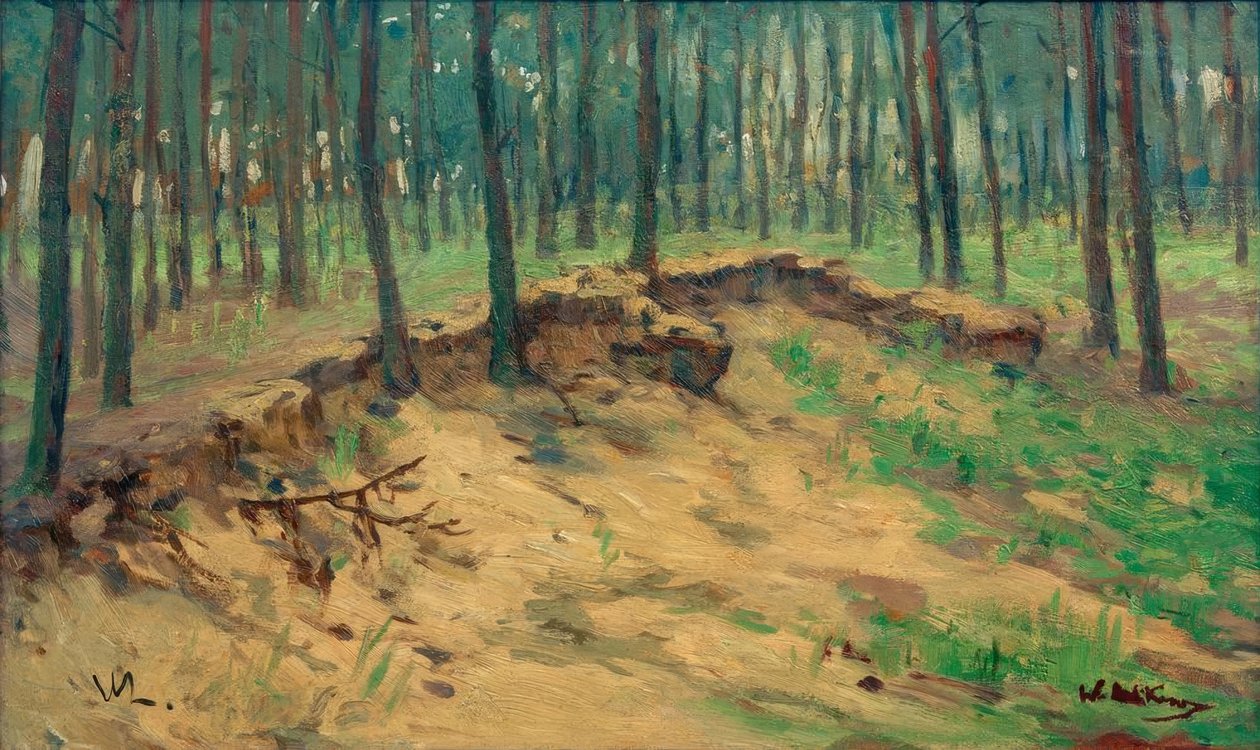 Kum çukuru olan orman by Walter Leistikow